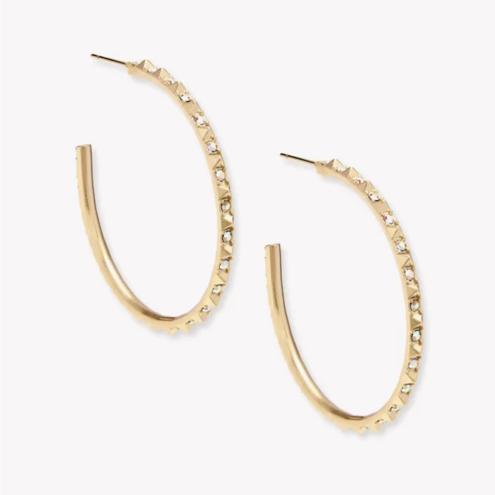 NWT Kendra Scott Gold Veronica Hoop Earrings